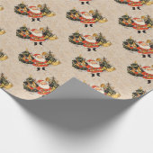 Kerstboom van de Kerstman Cadeaupapier (Hoek)