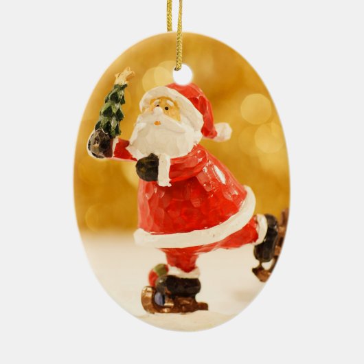 KERSTBOOM VAN DE KERSTMAN KERAMISCH ORNAMENT (Achterkant)