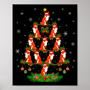 Kerstboom van de vos Funny Kerstliefhebber Poster