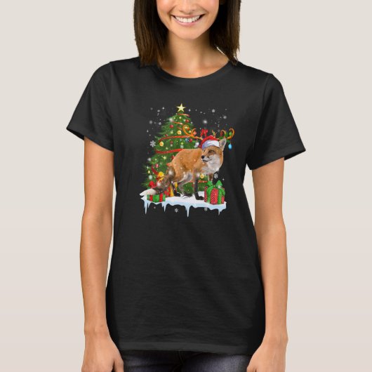 Kerstboom van de vos t-shirt (Voorkant)