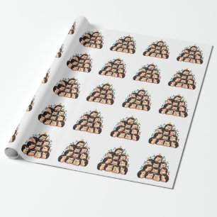 Kerstboom van egel Merry Christmas Xmas  Cadeaupapier