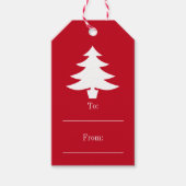 Kerstboom van en naar cadeaulabels met een touwtje (Voorkant)