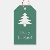 Kerstboom van en naar cadeaulabels met een touwtje (Achterkant)