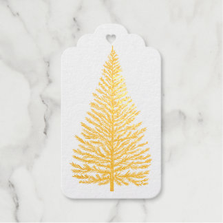 Kerstboom van folie cadeaulabels