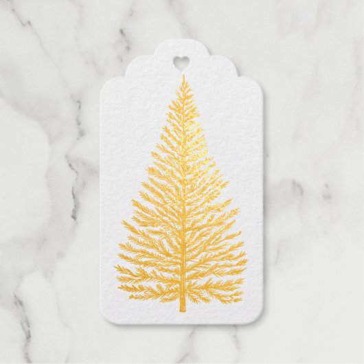 Kerstboom van folie cadeaulabels (Voorkant)