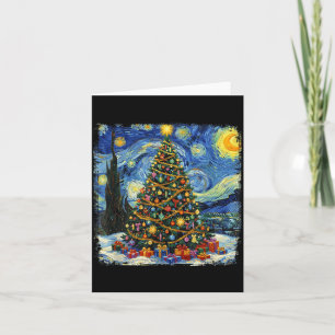Kerstboom Van Gogh Sterrennacht Kerstmis 202 Kaart