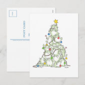 KERSTBOOM VAN het briefkaart van KATTEN door (Voorkant / Achterkant)