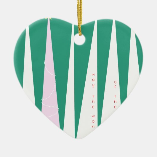 Kerstboom van het Seizoen Wonder Keramisch Ornament (Voorkant)