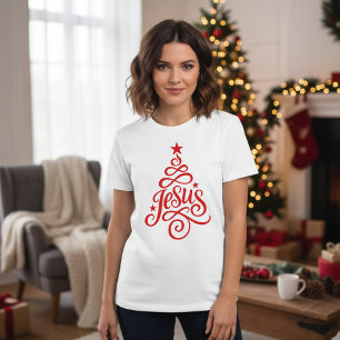 Kerstboom van Jezus - Christelijke Feestdagen T-shirt