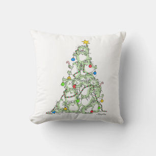 kerstboom van Katten van Sandra Boynton Kussen