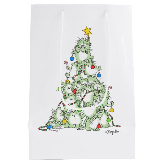 kerstboom van Katten van Sandra Boynton Medium Cadeauzakje (Achterkant)