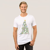 kerstboom van Katten van Sandra Boynton Tri-Blend Shirt (Voorkant volledig)