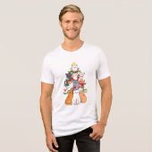 Kerstboom van Kittens door Sandra Boynton Tri-Blend Shirt (Voorkant volledig)