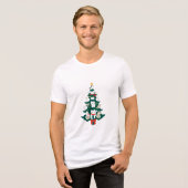 Kerstboom van Kittens door Sandra Boynton Tri-Blend Shirt (Voorkant volledig)