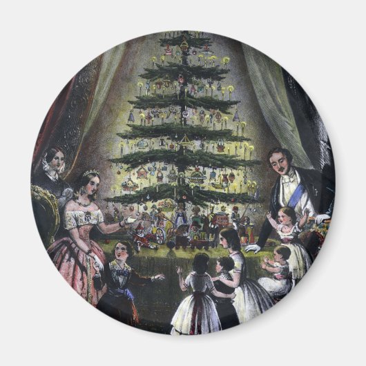 Kerstboom van koningin Victoria Magneet (Voorkant)