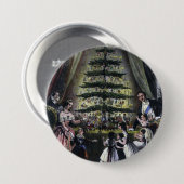 Kerstboom van koningin Victoria Ronde Button 7,6 Cm (Voorkant /achterkant)