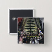 Kerstboom van koningin Victoria Vierkante Button 5,1 Cm (Voorkant /achterkant)