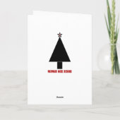Kerstboom van NOODLOT Feestdagen Kaart (Achterkant)