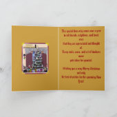 KERSTBOOM VAN ONS HUIS AAN VAN U FEESTDAGEN KAART (Binnen)