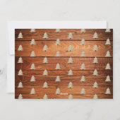 Kerstboom van oud hout op vrachtwagen familiefoto feestdagenkaart (Achterkant)