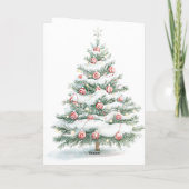 Kerstboom van pepermunt kaart (Achterkant)