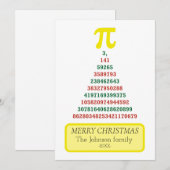 Kerstboom van Pi Feestdagenkaart (Voorkant / Achterkant)