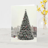 Kerstboom van Plymouth MA Kaart (Gele Bloem)