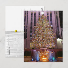 Kerstboom van Rockefeller Plaza - ansichtkaart Briefkaart