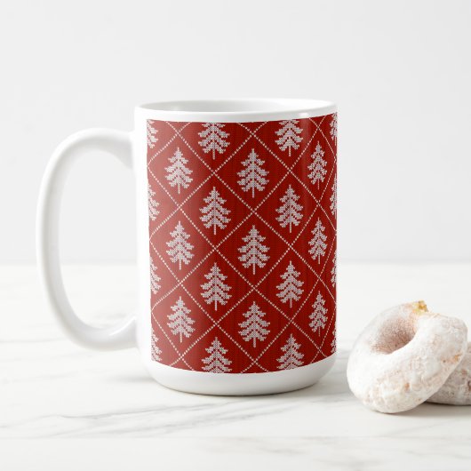 kerstboom van rond koffiemok (Met donut)