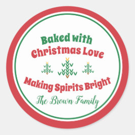 kerstboom van rond ronde sticker