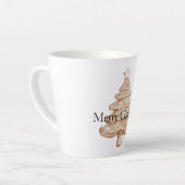 Kerstboom van roompijngeverfde gemberkoek latte mok (Linkerhoek)
