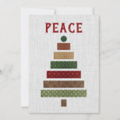 Kerstboom van rustieke jute feestdagenkaart (Voorkant)