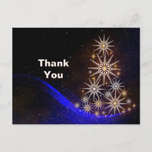 Kerstboom van sterren Bedankt Briefkaart (Voorkant)