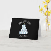 Kerstboom van toiletpapier voor een vrolijke quara kaart (Gele Bloem)