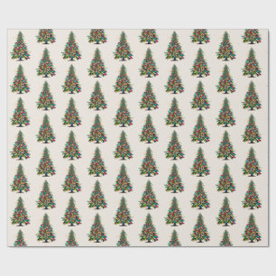 Kerstboom van veren van Native Americans Cadeaupapier