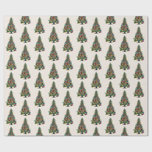 Kerstboom van veren van Native Americans Cadeaupapier (Vlak)