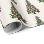 Kerstboom van veren van Native Americans Cadeaupapier (Rol Hoek)