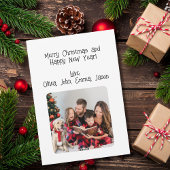 Kerstboom van vliegtuigen en foto minimalistisch feestdagenkaart