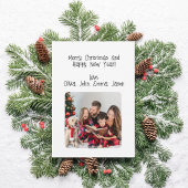 Kerstboom van vliegtuigen en foto minimalistisch feestdagenkaart