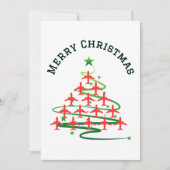Kerstboom van vliegtuigen, minimalistische foto feestdagenkaart (Voorkant)
