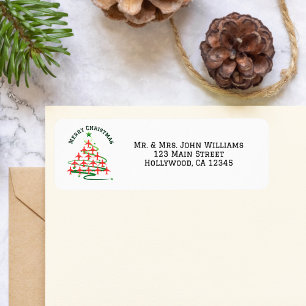 Kerstboom van vliegtuigen, minimalistische vakanti etiket