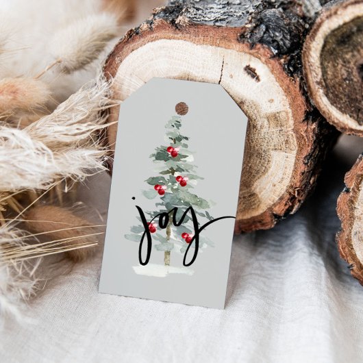 Kerstboom van vreugde  cadeaulabel