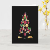 KERSTBOOM VAN WIJNGLAZEN KAART (Gele Bloem)