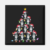 Kerstboom Verlicht Mannen Vrouwen Santa Boston Ter Magneet (Voorkant)