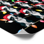 Kerstboom Verlicht Mannen Vrouwen Santa Boston Ter Poster (Hoek)