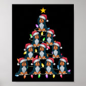 Kerstboom Verlicht Mannen Vrouwen Santa Havanezer  Poster (Voorkant)