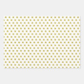 Kerstboom Verlicht Ornamenten Star Stripes Inpakpapier Vel (Voorkant 2)