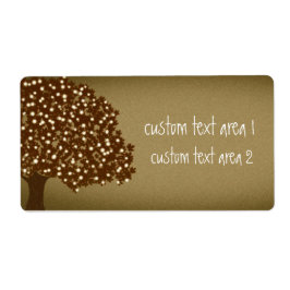 Kerstboom verlichte boom hutelijke verzendlabels etiket