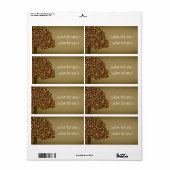 Kerstboom verlichte boom rustieke aangepaste verze etiket (Full Sheet)