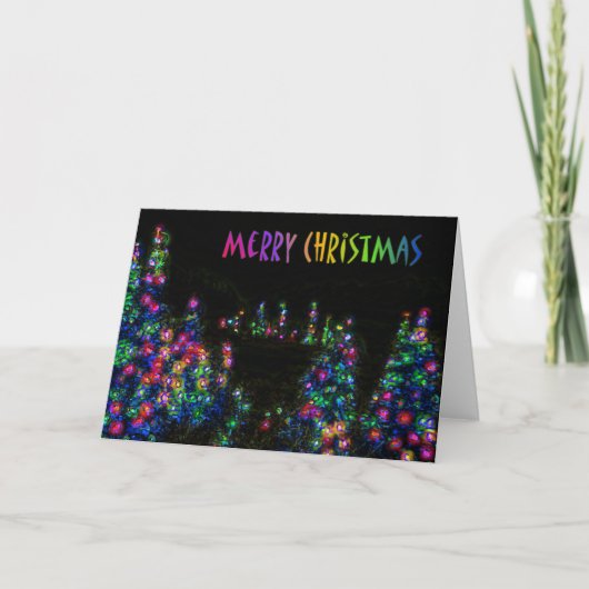 Kerstboom Verlichte Kaart (Voorkant)